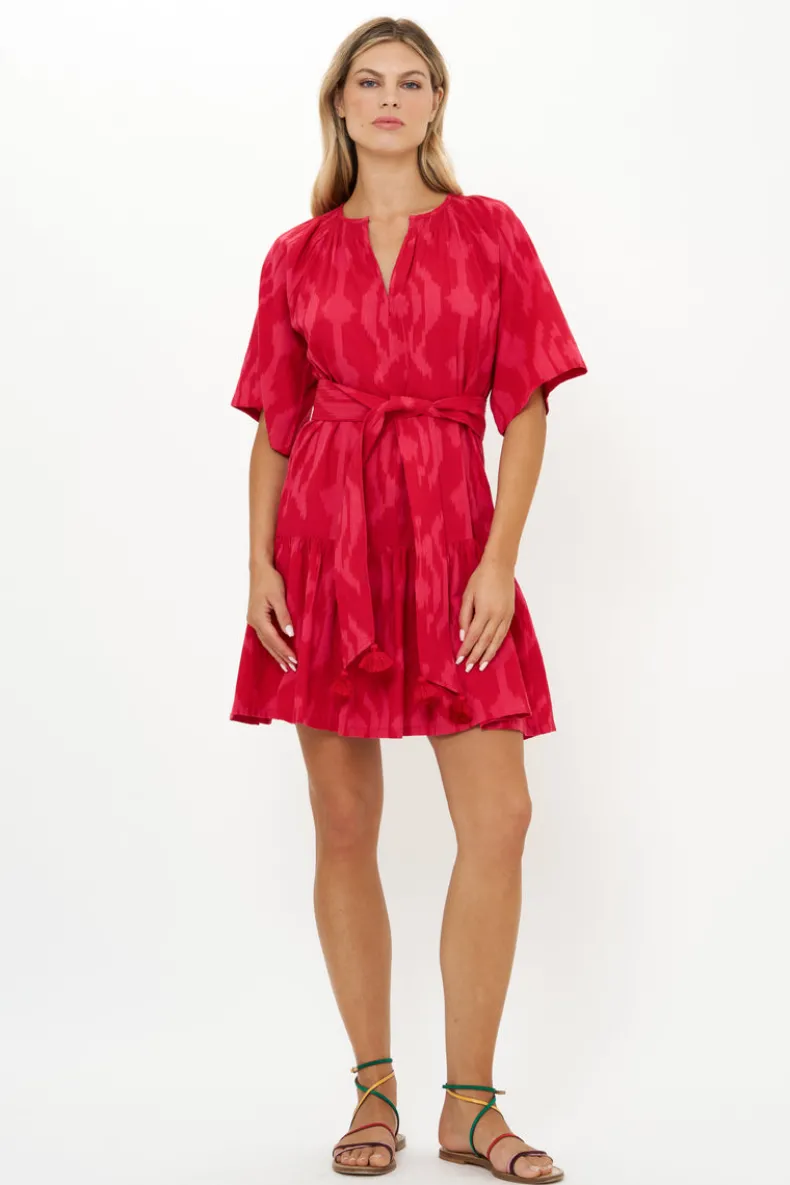 Raglan Belted Mini- Tashkent Red