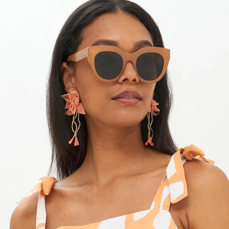 Jardin Earrings- Coral