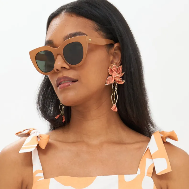 Jardin Earrings- Coral