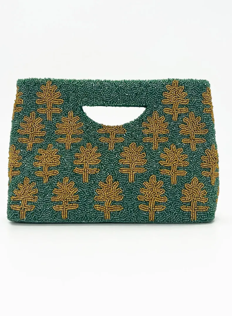 Beaded Handbag- Fern Green